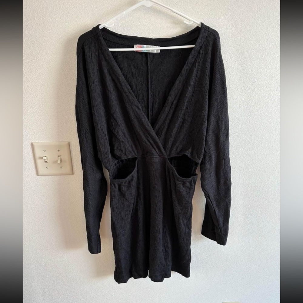 Free People Beach Black Dress Sz Large